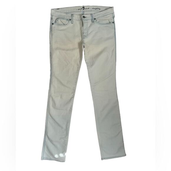 7 For All Mankind Other - 7 for All Mankind Low Rise Stretchy Straight Leg Summer Y2K Denim Pants Size 32
